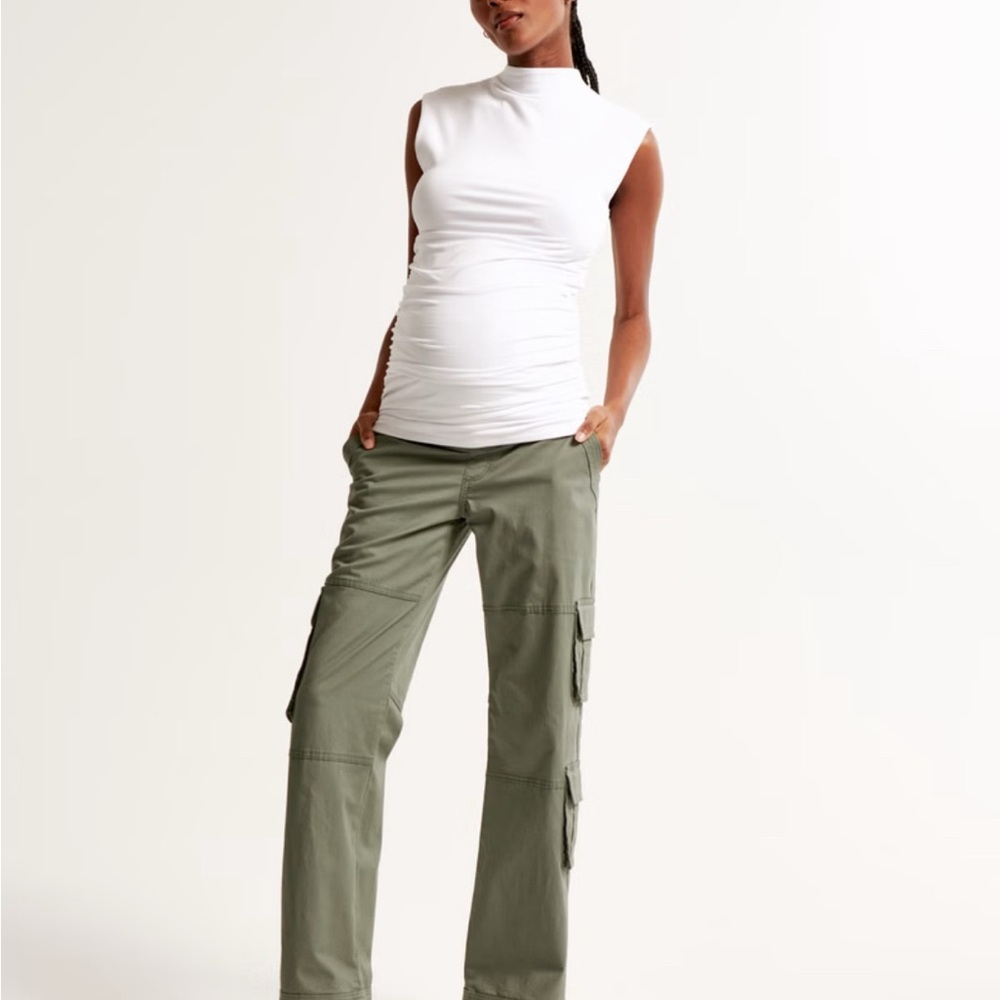 A&F Maternity Green Cargo Pants
